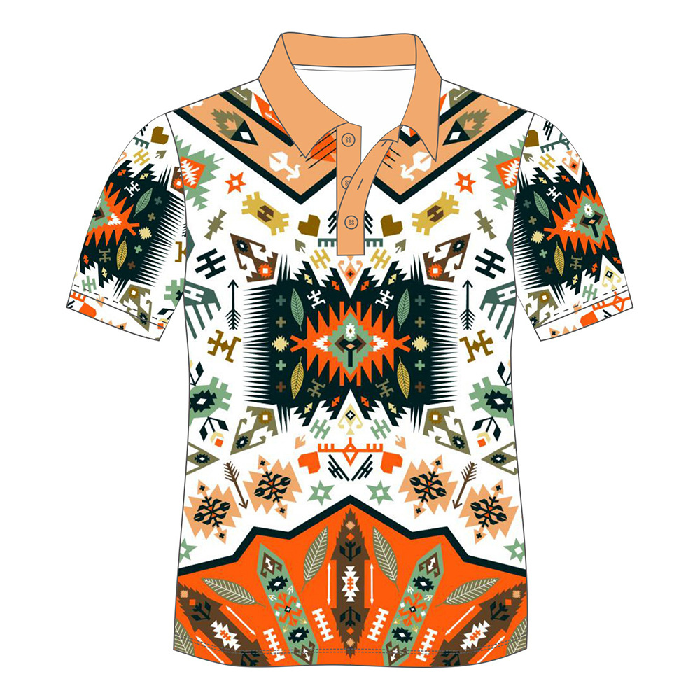 Custom sublimated Men's Short Sleeve POLO Shirt