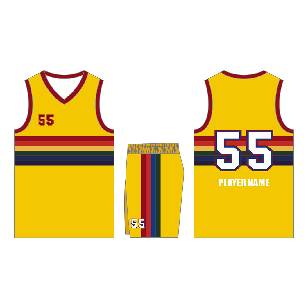 Custom Men Adult Sublimation Basketball Uniform