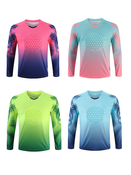 Custom Goalkeeper uniform football goalkeeper clothing tight anti-collision long-sleeved protective jersey